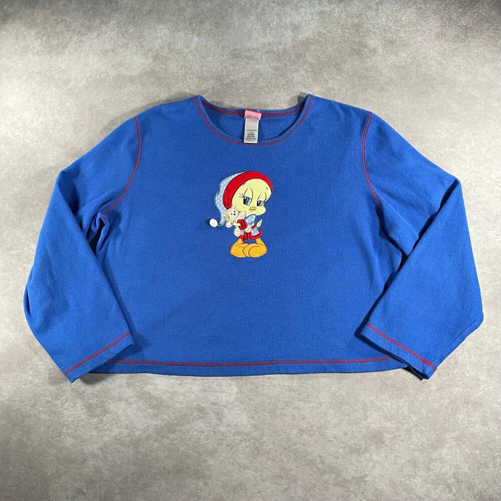 Vintage Women’s Looney Tunes Tweety Bird Fleece Sleep Sweater